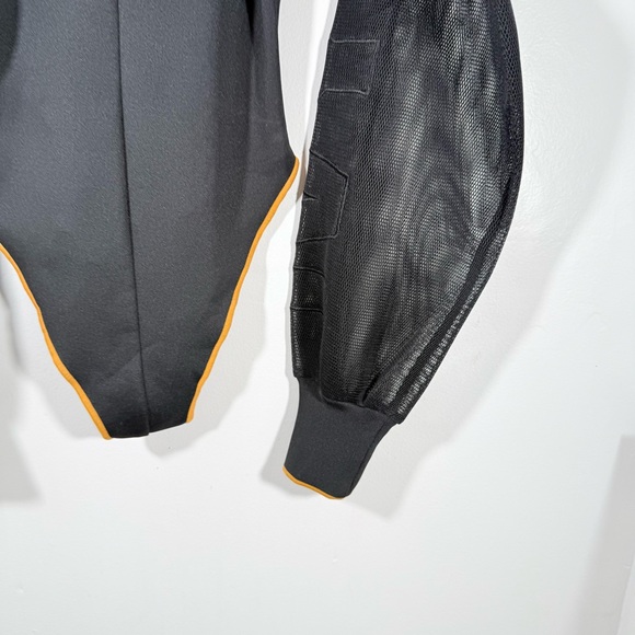 Adidas Ivy Park Beyonce Zip Mesh Long Sleeve Bodysuit Black Gold XS - Picture 14 of 15